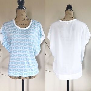 •GAP• soft knit chiffon back top {B22}
